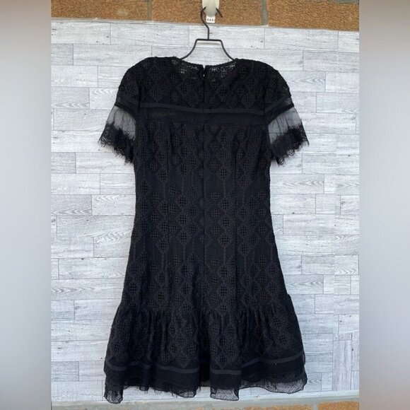 Jonathan SimkhaiMultimedia Threaded Mesh Mini Ruffle Dress size 6 - Picture 9 of 15